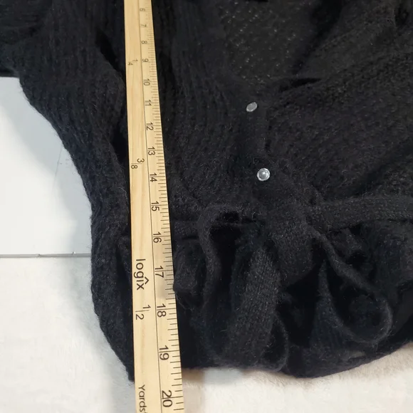 Express Black Knit Cardigan with Tie Waist - Picture 4 of 7